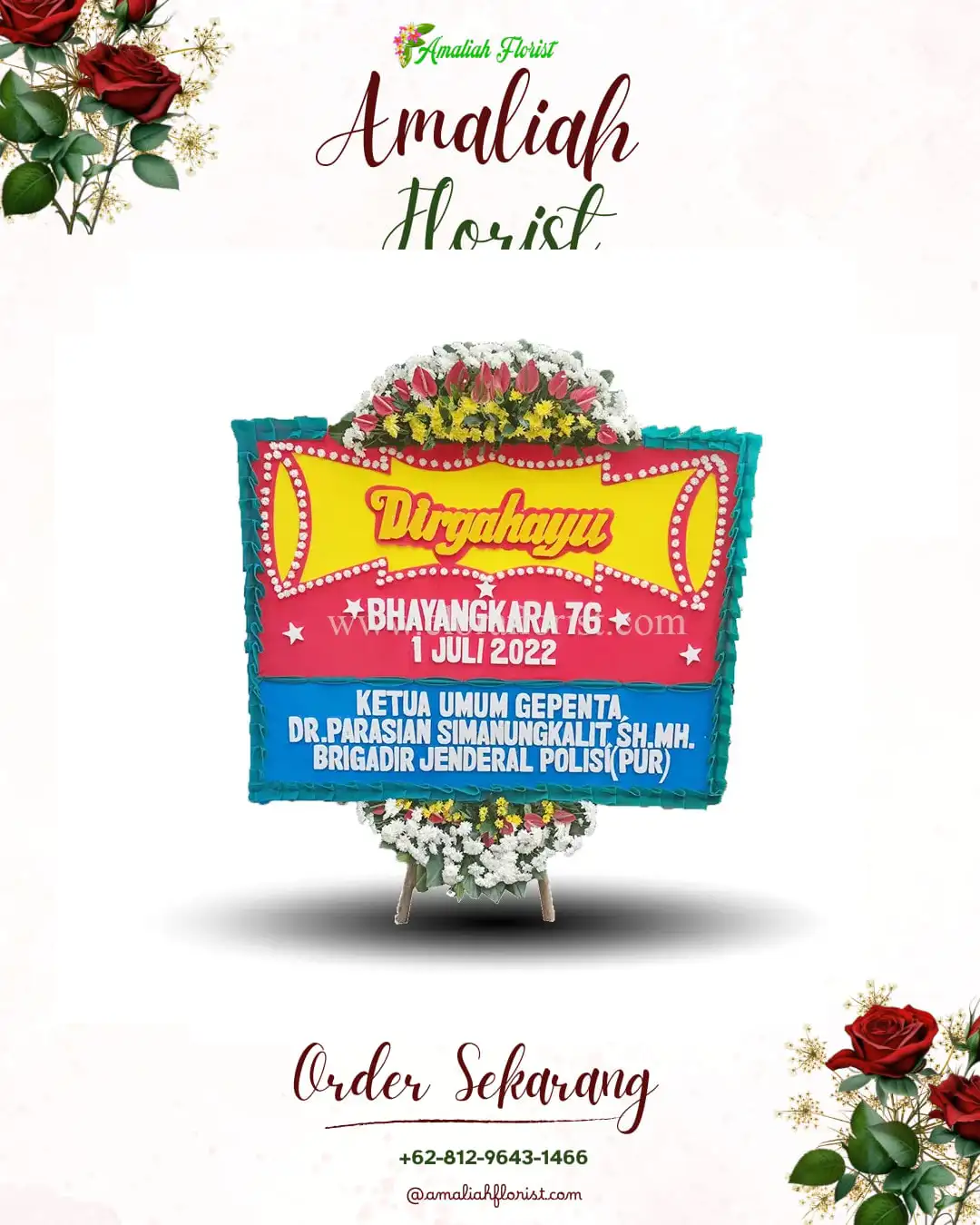 Papan Bunga HUT Ulang Tahun Kedungan